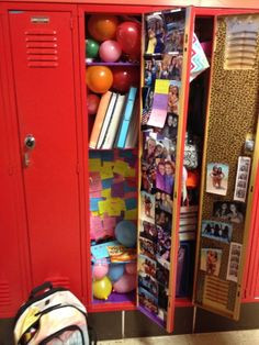 Decorate your best friends locker with balloons and post-its with ...