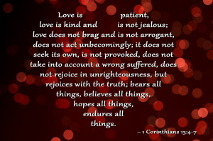 ... Is Not Jealous Love Does Not Brag And Is Not Arrogant - Bible Quote