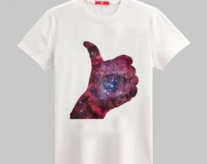 Nebula Galaxy Hand Shirt T-Shirt TS hirt Tee Shirt Screen Printed Men ...
