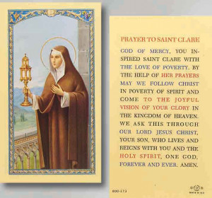 saint clare of assisi prayer