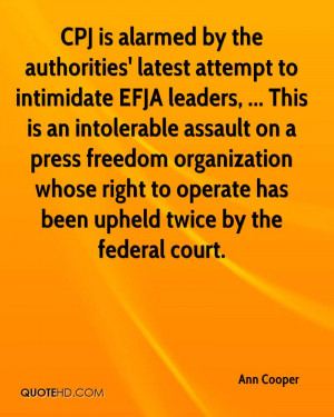 CPJ is alarmed by the authorities' latest attempt to intimidate EFJA ...