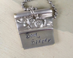 Soul Sister Best Friend Kindred Spirit Hand Stamped Jewelry Word Quote ...