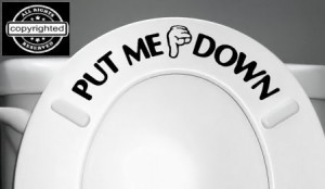 Women will really appreciate this Put Me Down Toilet Seat Sticker . It ...