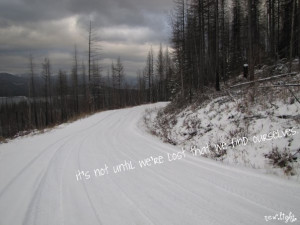 mountains, photography, quote, snow, storm, text, typography