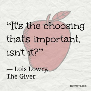 Quote Me Thursday Link-Up: 6 Mind-Blowing Quotes from The Giver ...
