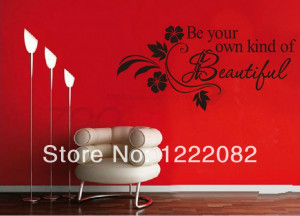 be-your-own-kind-of-beautiful-quote-wall-decal-zooyoo8028-decorative ...