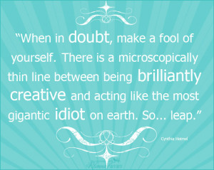 ... have a crazy time at the Live Webshow ...it reminded me of this quote