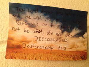 Do not be discouraged...