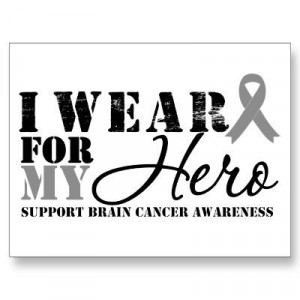 Brain Cancer Hero Grey Ribbon