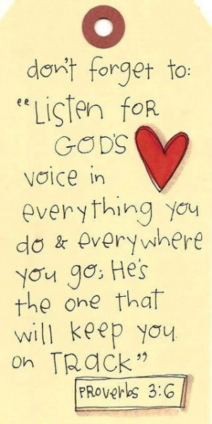 Listen for God's voice