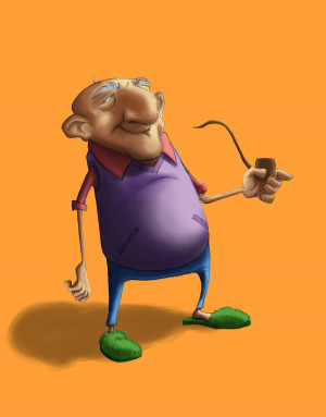 Old man- cartoon by RudolphEurich
