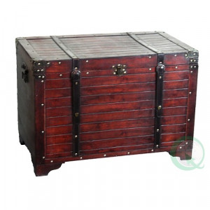 ... storage trunk wooden treasure hope chest - large trunk: home & garden