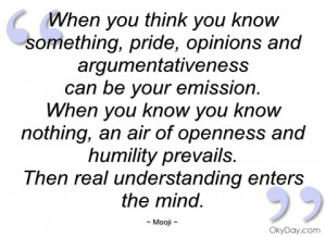 when you think you know something mooji