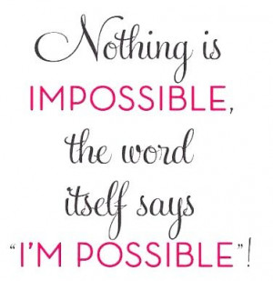 Impossible' = I'M POSSIBLE
