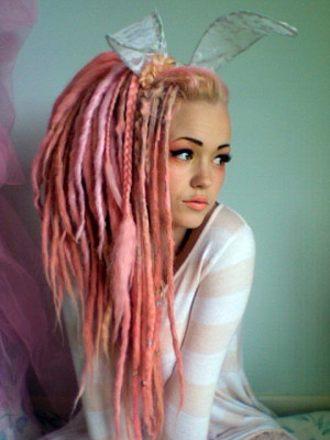 dreads, ears, girl, hair, lips, pink, pretty