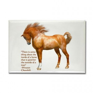 ... > Arabian Magnets > Winston Churchill Horse Quote Rectangle Magnet