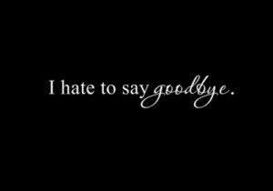 Hate To Say Good Bye