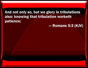 Romans 5:3 Bible Verse Slides