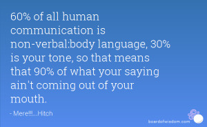 Non Verbal Communication Quote