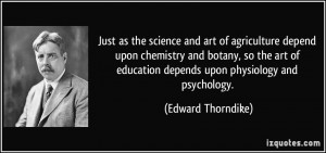 as the science and art of agriculture depend upon chemistry and botany ...