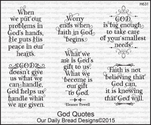 Our Daily Bread designs God Quotes