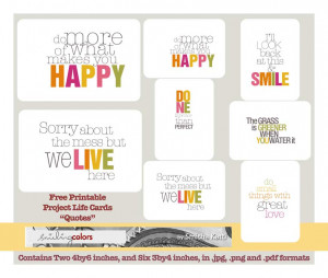 Friday Freebie: 3 by 4 inch “Quote”cards}