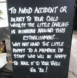 pub has come under fire over a sign which jokingly offers to nail ...