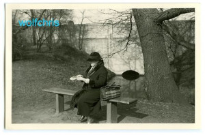 113 quote woman sitting on park bench 1940s