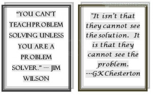You Can’t Teach Problem Solving Unless You Are A Problem Solver