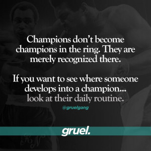 The Champion’s Daily Routine