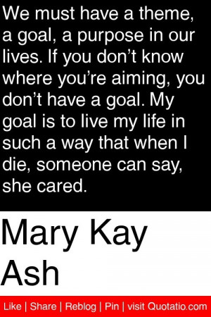 ... way that when i die someone can say she cared # quotations # quotes