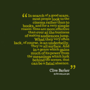 thumbnail of quotes In search of a good scare, most people look to the ...