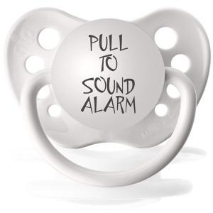home baby necessities pull to sound alarm silicone pacifier