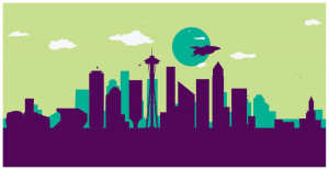 Futurama Zoidberg Quotes Seattle skyline futurama print