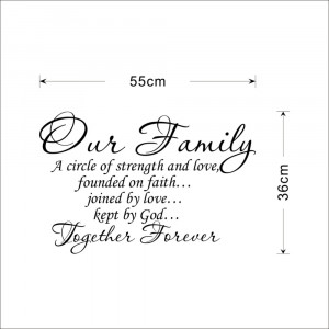 Our Family Together Forever quotes Letter Pattern Design PVC Removable ...