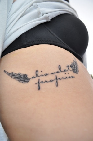 ... Alis Volat Propriis She Flies With Her Own Wings Quote Tattoo picture