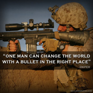 Another great quote from a sniper, 