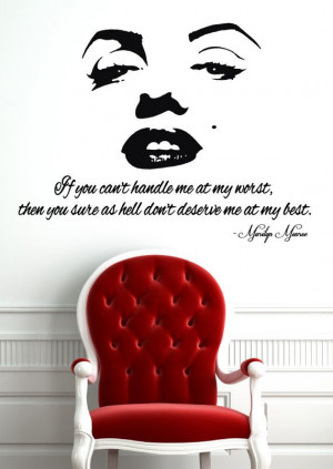 MARILYN MONROE QUOTE If You Can't Handle Me by SmartArtDesignShop, $21 ...
