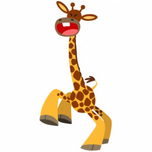 Cute Cartoon Dancing Giraffe Photosculpture Acrylic Cut Out from ...