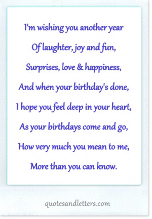 Happy Birthday To You My Love Quotes