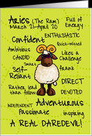 Zodiac Birthday - Aries card - Product #391466