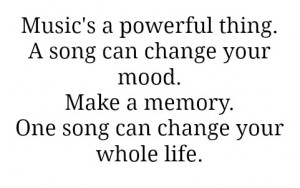 Music's powerful thing.