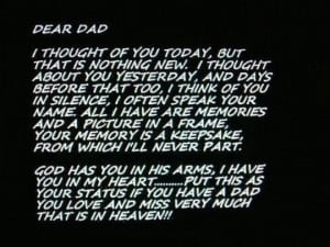 ... dad | 15/2012 4:35:01 PM Mssgs For Dad's That Are In Heaven