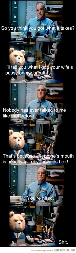 Ted The Bear Quotes Funny ted bear movie scene
