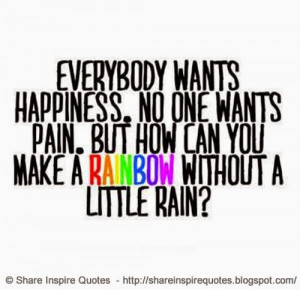 Everyone Wants Happiness, No One Wants Pain, But You Can't make a ...