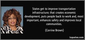States get to improve transportation infrastructure; that creates ...