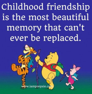 Childhood friendship quote via www.IamPoopsie.com