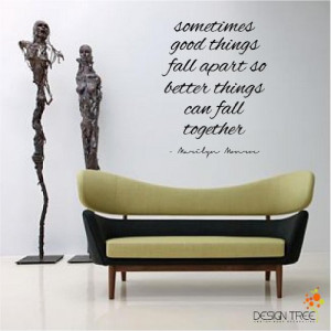 Marilyn Monroe Wall Decal Decor Quote SOMETIMES GOOD THINGS ... Nice ...