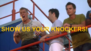 Thad Castle yelling at some BMS Cheerleaders