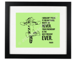 Tigger (Winnie the Pooh) Quote Prin table with Optional Custom Color ...
